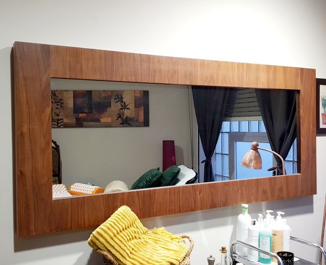 Espejo madera marrón - Recibidor