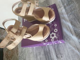 Zapatos cuña beige mujer talla 38