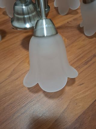 2 Lámparas techo plata - Cristal
5 y 3 apliques