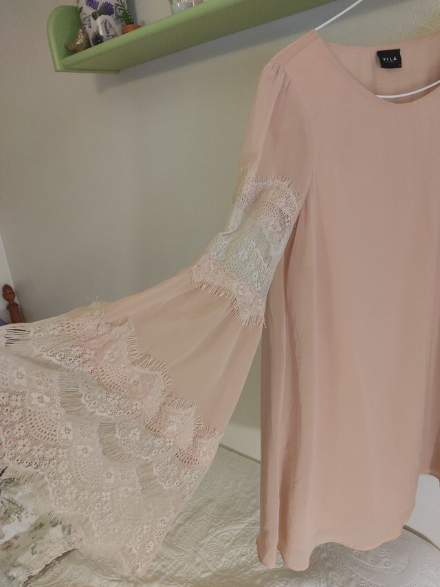 Vestido Vila rosa palo - Talla M