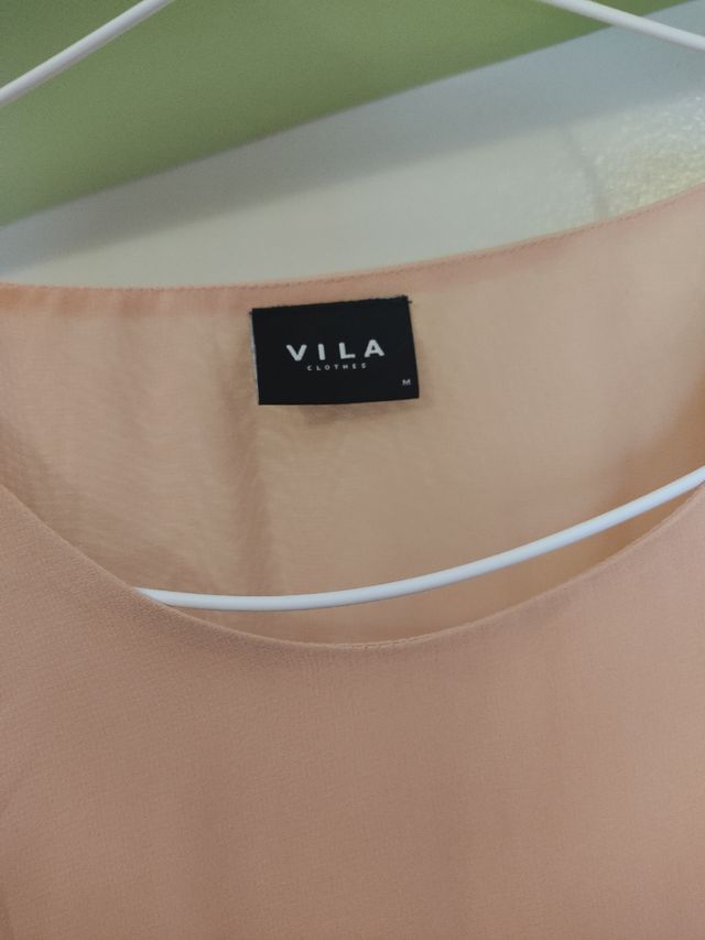 Vestido Vila rosa palo - Talla M