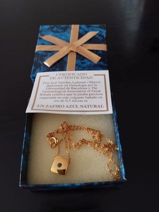 Gargantilla mini Zafiro Azul Natural