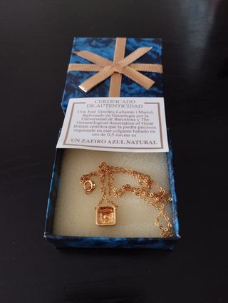 Gargantilla mini Zafiro Azul Natural