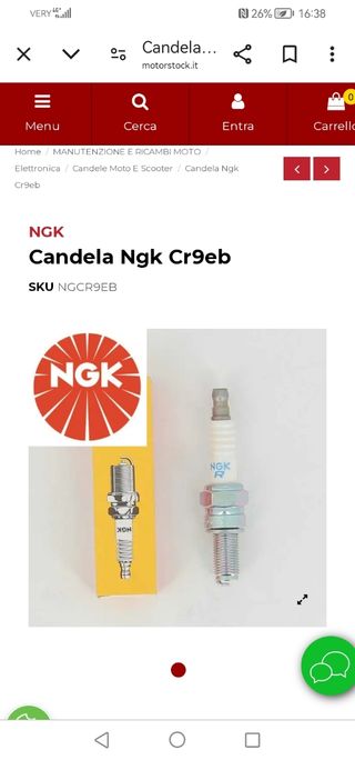 Candela NGK CR9EB Moto Scooter Aprilia,piaggio
