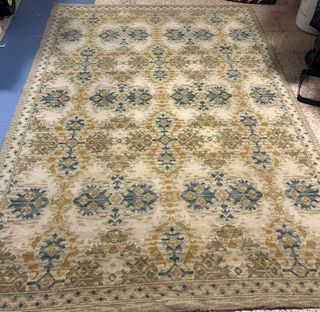 Alfombra salón beige-dorada lana