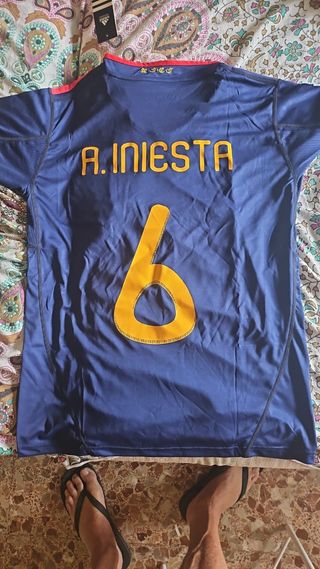 Camiseta España Mundial 2010 Adidas Iniesta