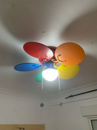 Ventilador techo infantil multicolor
