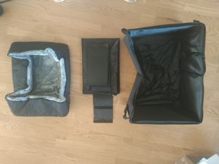 Transportín perro coche - negro/gris