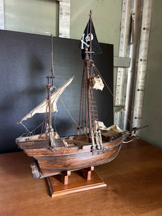 Maqueta Barco Pirata Madera ¡Echo a mano!
