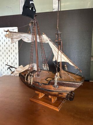 Maqueta Barco Pirata Madera ¡Echo a mano!