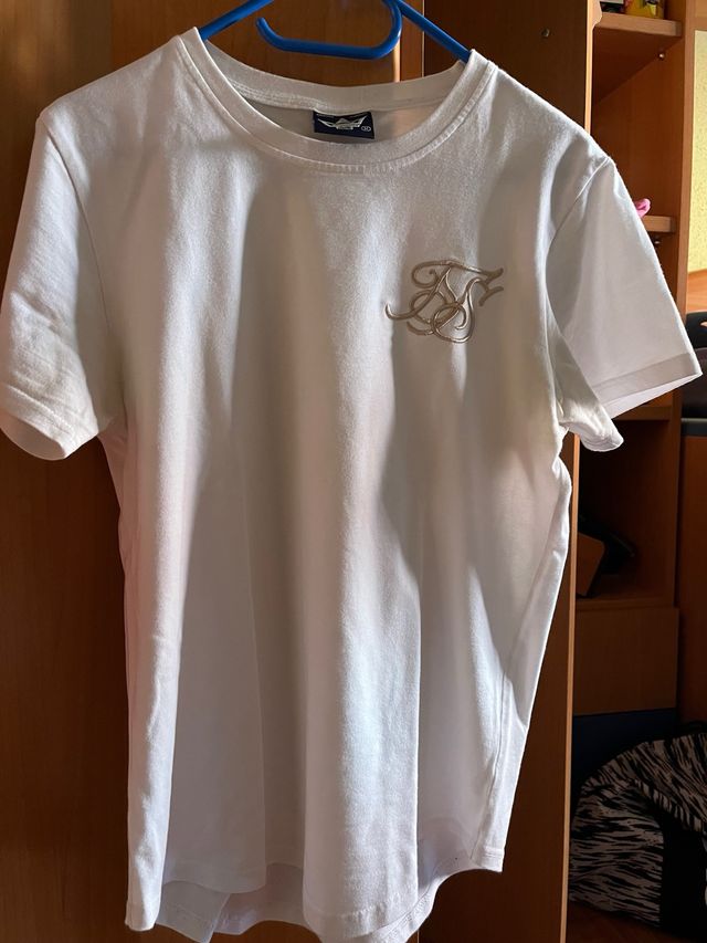 Camiseta blanca hombre logo SilkSik