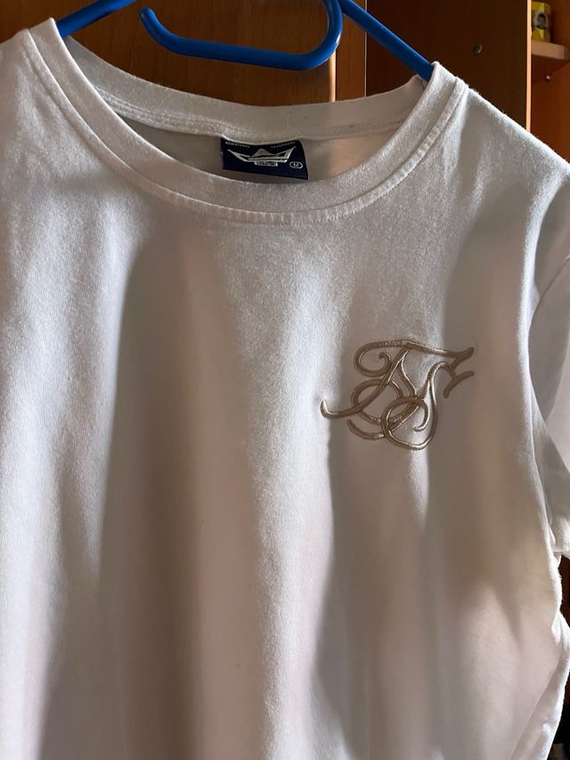 Camiseta blanca hombre logo SilkSik