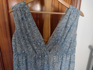 Vestido largo azul HyM 