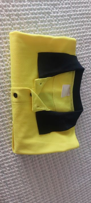 Polo trabajo c/mangas cortas amarillo