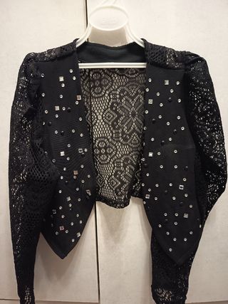Bolero negro fiesta-lentejuelas
