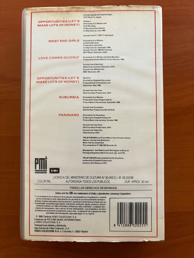 VHS Pet Shop Boys - Television.