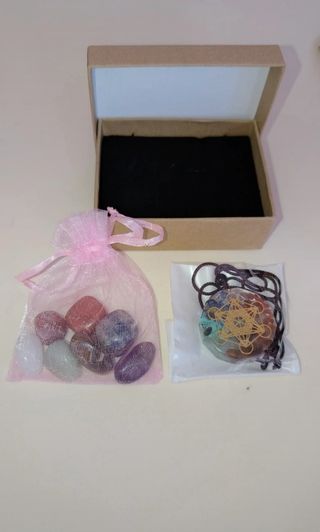 Pietre Chakra + collana ciondolo benessere relax