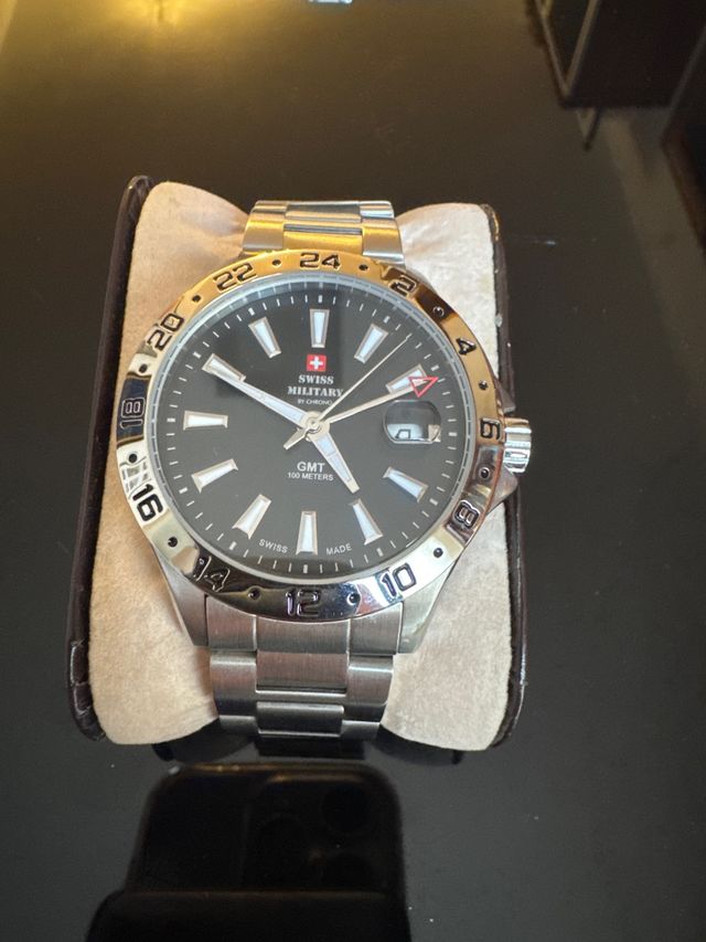 Reloj SWISS MILITARY GMT acero