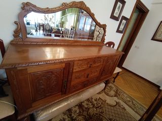 Aparador madera tallada espejo