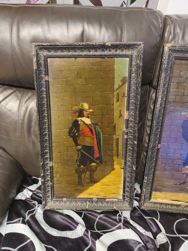 2 Cuadros Antiguos - pintados.