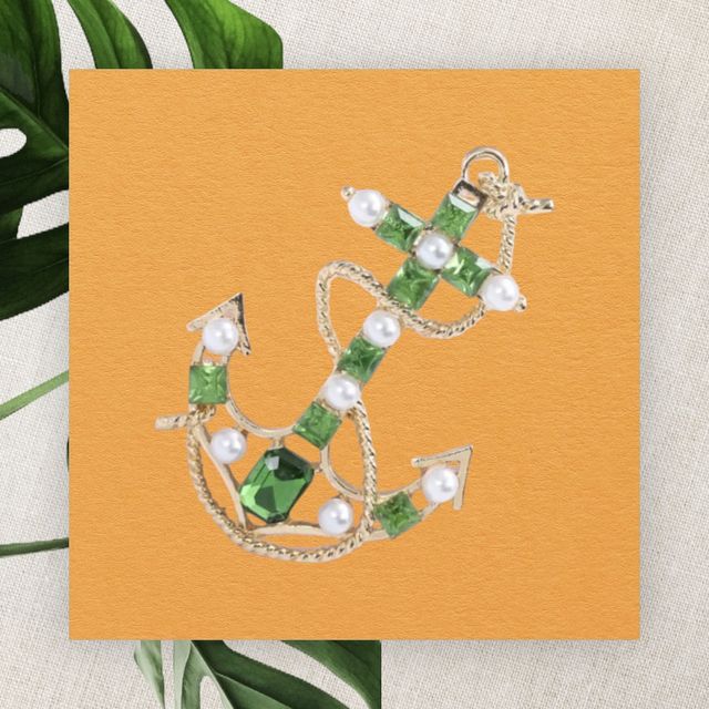 Ancla de la Esperanza de Triana con circonitas - J