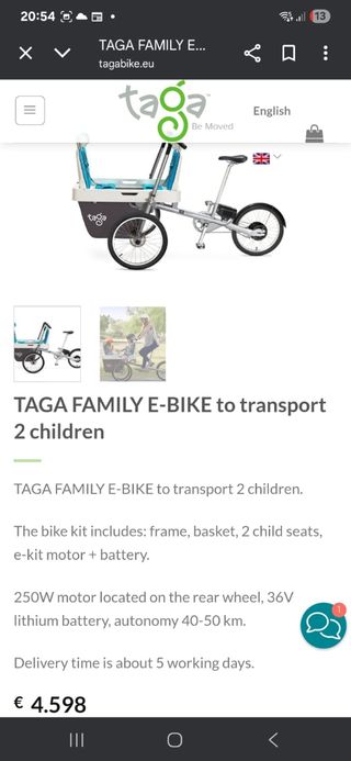 Triciclo eléctrico infantil