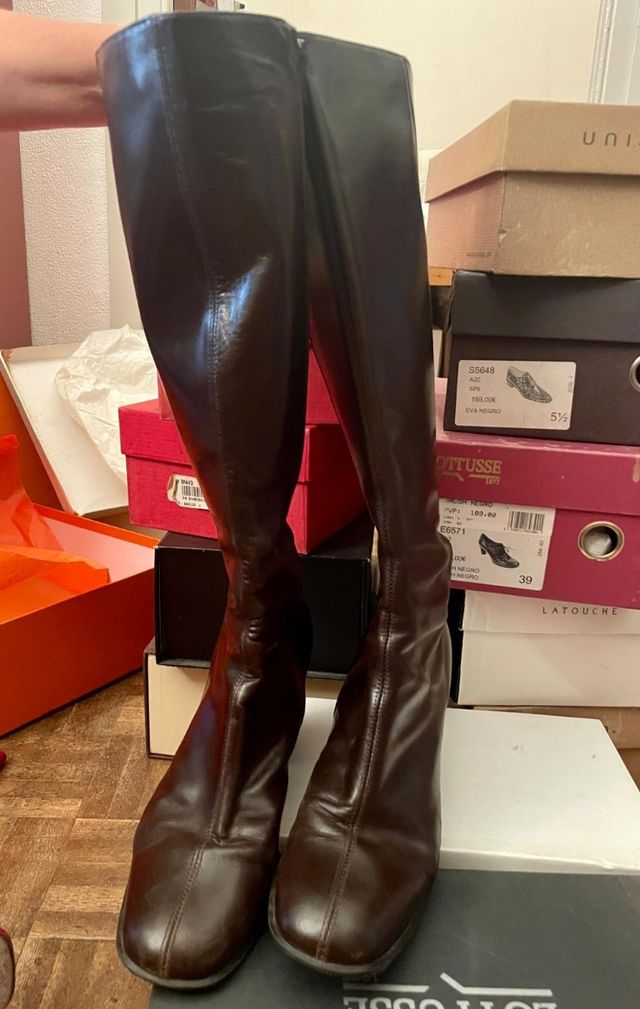 Botas Piel marrón- Talla 37