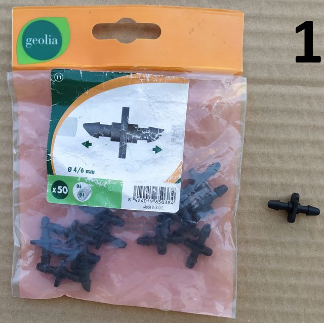 Conectores microtubo rega 4-6mm (50 unid)