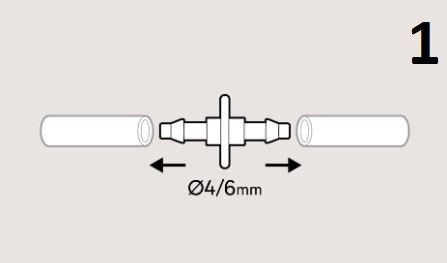 Conectores microtubo rega 4-6mm (50 unid)