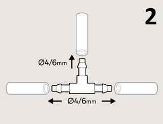 Conectores microtubo rega 4-6mm (50 unid)