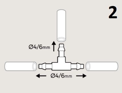 Conectores microtubo rega 4-6mm (50 unid)