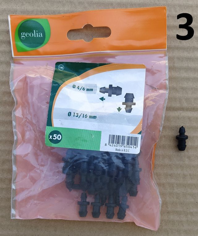 Conectores microtubo rega 4-6mm (50 unid)