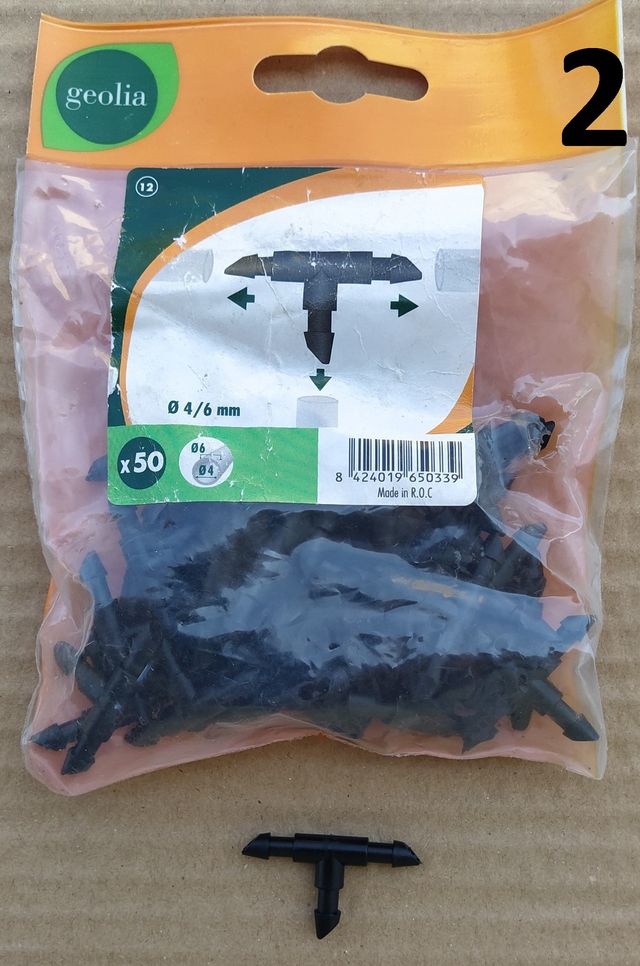 Conectores microtubo rega 4-6mm (50 unid)