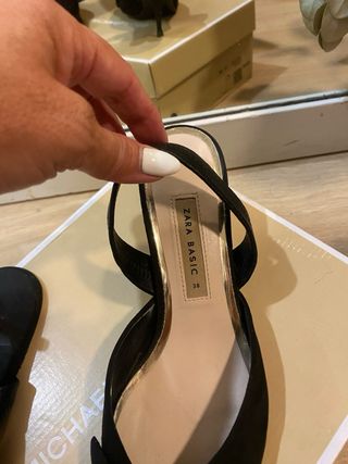 Tacones Zara negros lazo - 38