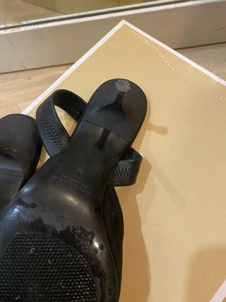 Tacones Zara negros lazo - 38
