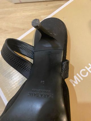 Tacones Zara negros lazo - 38