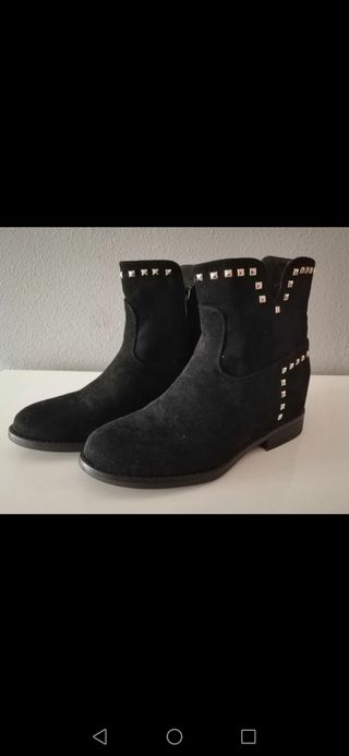 Botines negros terciopelo | con tachuelas