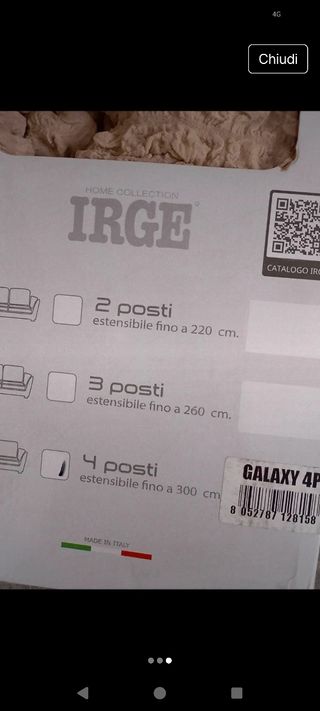 Copridivano IRGE 4 posti Beige