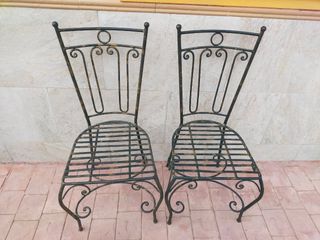 6 Sillas de forja - Jardín