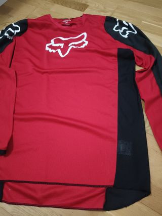 Camiseta Motocross FOX 180 Roja y Negra