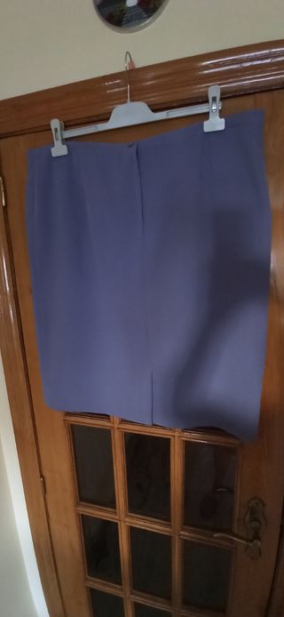 Falda midi morada mujer