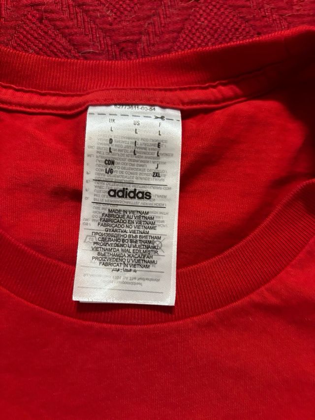 Maglietta Adidas rossa XXL Uomo