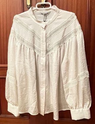 Blusa Zara blanca boho