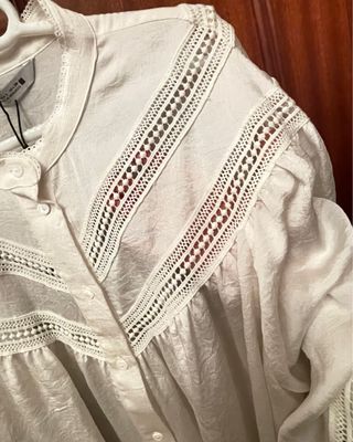 Blusa Zara blanca boho