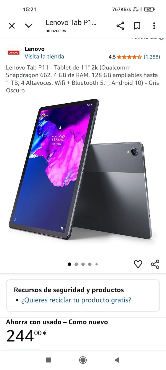 Tablet Lenovo nueva