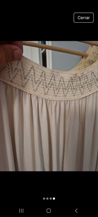 Vestido ibicenco beige