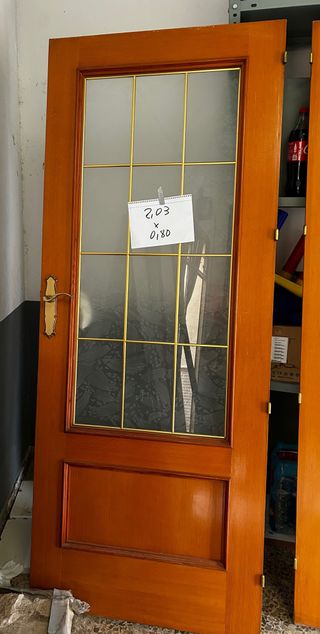 Puerta madera oregón 2’03 x 0’80