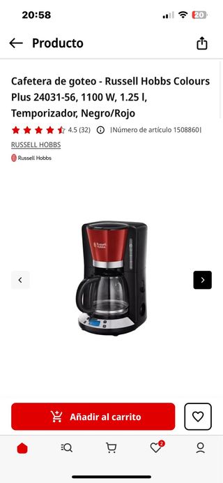 Cafetera Russell Hobbs