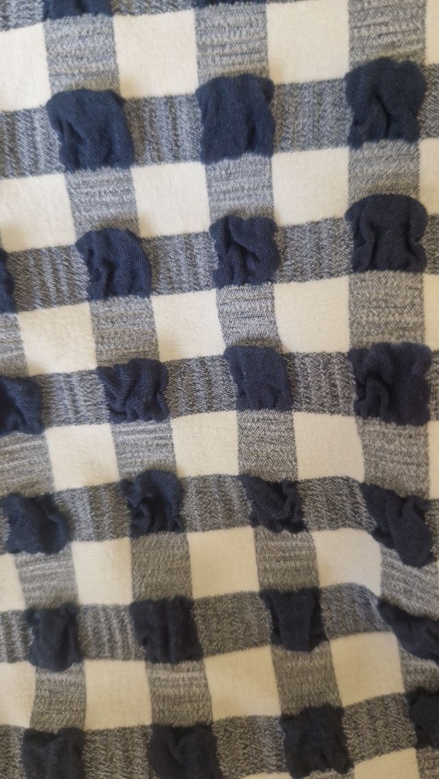 Bikini cuadros azul marino-blanco