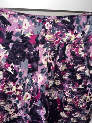 Minifalda estampada morada